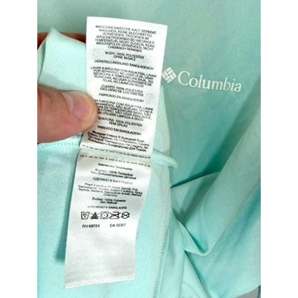 Columbia Sportswear Mens Large Mint Green Short Sleeve Polyester T-Shirt - Picture 5 of 7